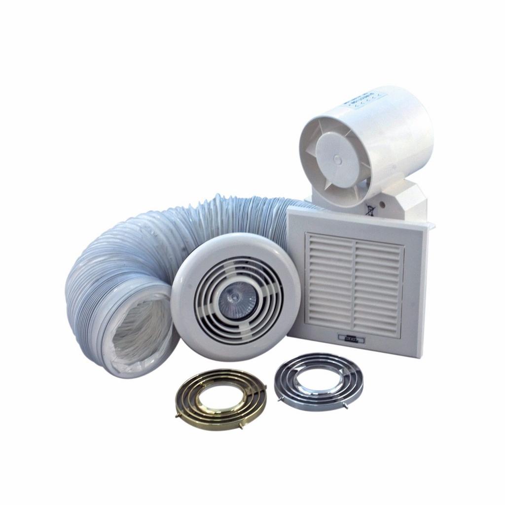 4"/100mm Shower Light & Extractor Fan Kit