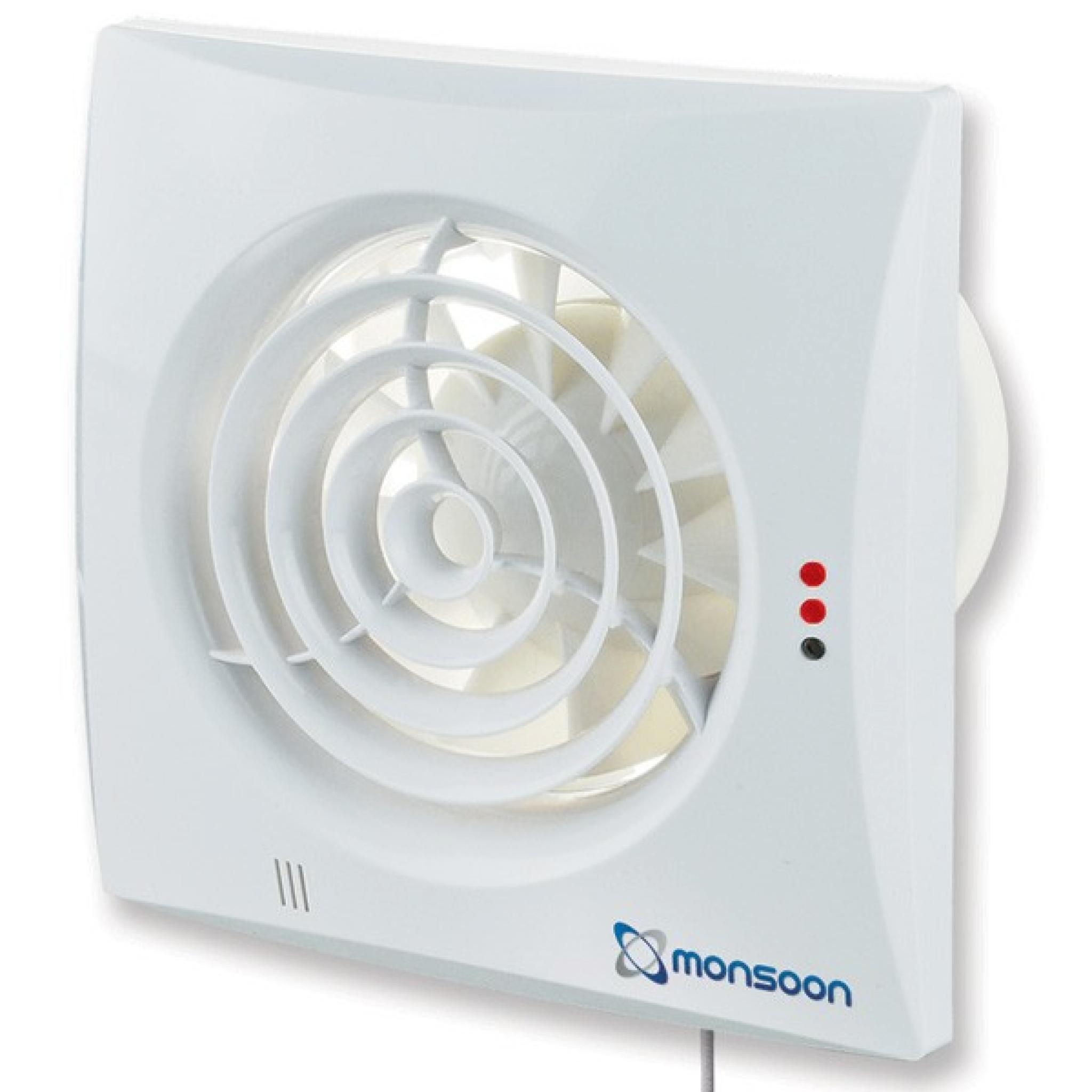 National Vent Monsoon 4"/100mm Extractor Fan Timer/Silent