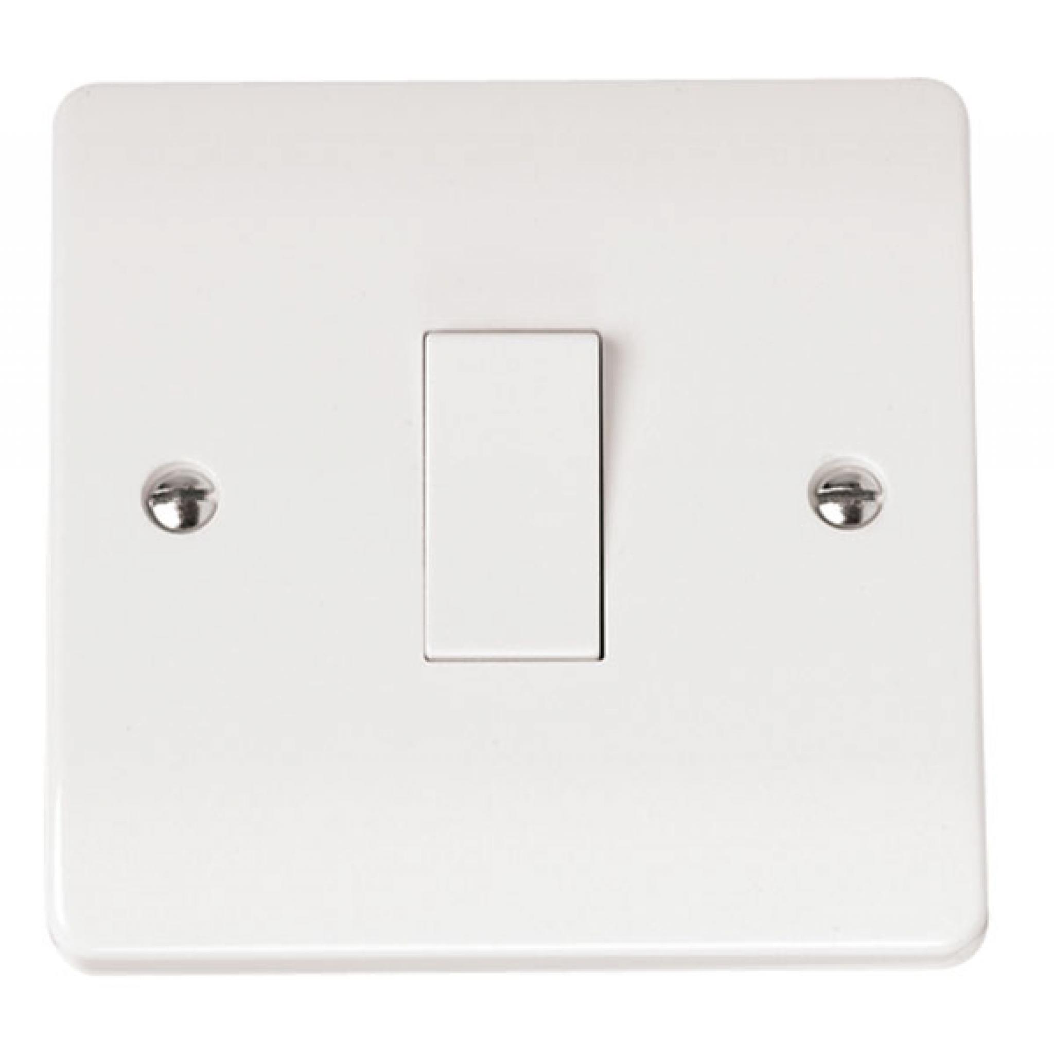 10AX 1 Gang 1 Way Plate Switch