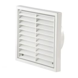 4"/100mm External Wall Grille - White