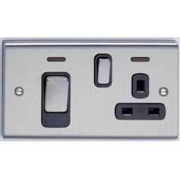 45A Cooker Control Unit & Neon- Stainless St/ Black