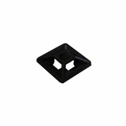 Adhesive 25mm x 25mm Cable Tie Base - Black