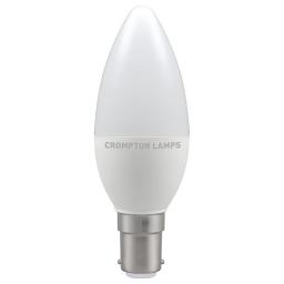 5.5W SBC (B15d) LED Candle - Warm White 2700k Dimmable