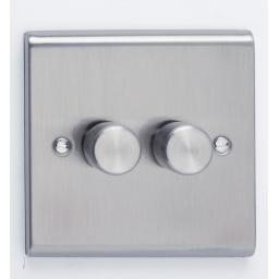 2G 2W 60-400W Dimmer Stainless Steel