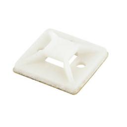 Adhesive 25mm x 25mm Cable Tie Base - White (Each)