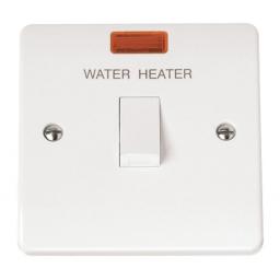 20A DP Switch With Neon ‘Water Heater’