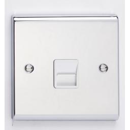 Secondary Telephone Outlet- Chrome/White
