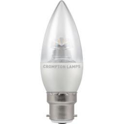 6.5W BC (B22) LED Candle - Warm White 2700k Dimmable