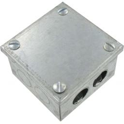 Galvanised Steel Adaptable Box W/ Knock-Outs (4x4x2 in.)