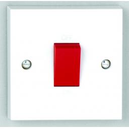 50A DP Switch with Red Rocker