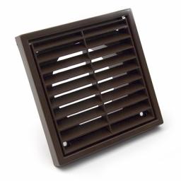 4"/100mm External Wall Grille - Brown