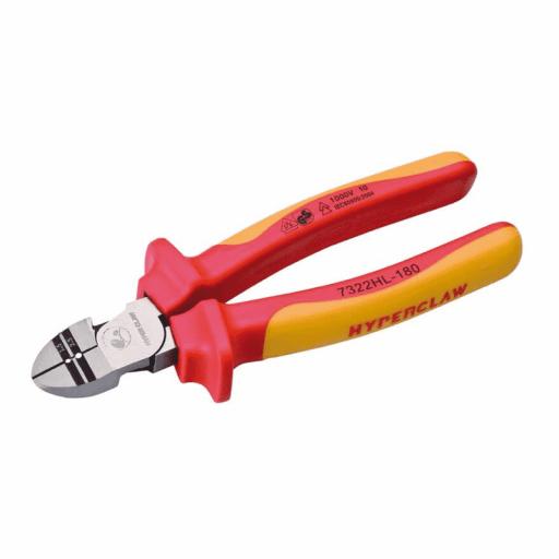 180mm VDE Wire Stripping Side Cutters (High Leverage)