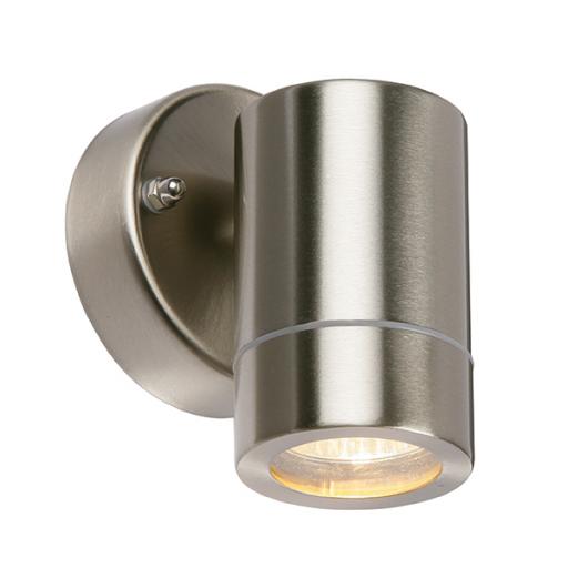 Palin 1lt Wall IP44 35W - Brushed Stainless Steel