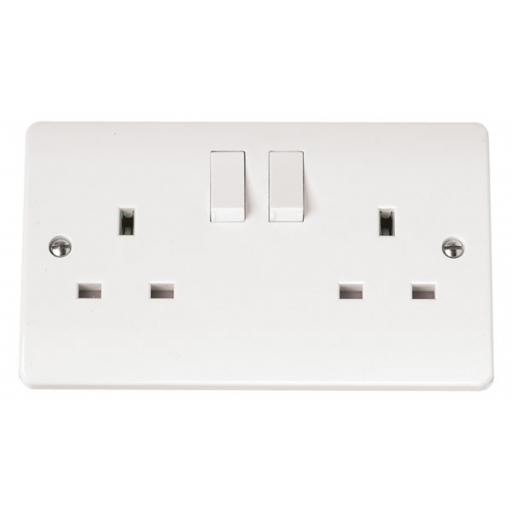 13A 2 Gang DP Switched Socket Outlet