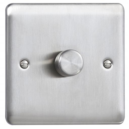 1G 2W 60-400W Dimmer Stainless Steel