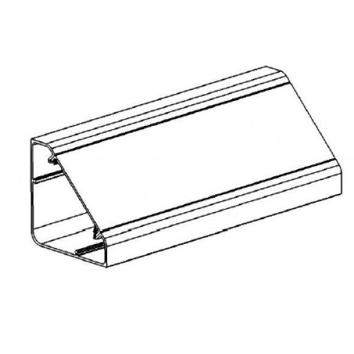 100mmx100mm PVC (Bench Trunking) C/W Lid - Per Metre