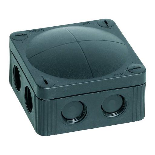 Wiska Black Plastic Junction Box - IP66 (110x110x66 mm)