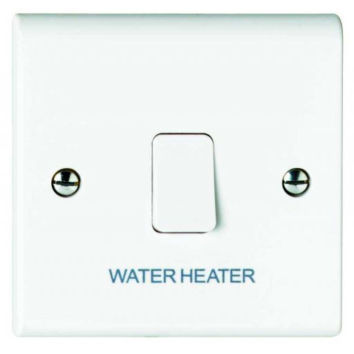 20A DP Switch marked Water Heater